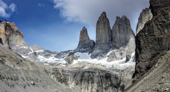 Rocky peaks at Chilean Patagonia