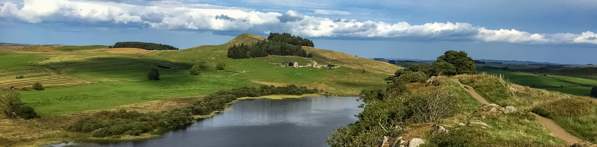 Panoramic view from Hadrian's Wall Walking Tour