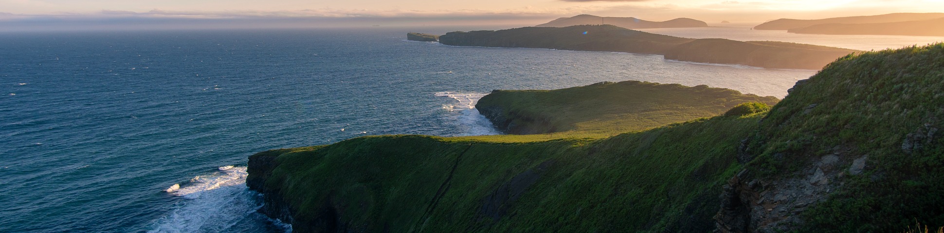 Panoramic view of the Far East coastline in Russia