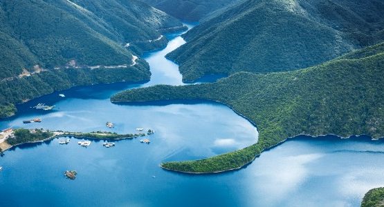Blue lake at Rhodope Mountains