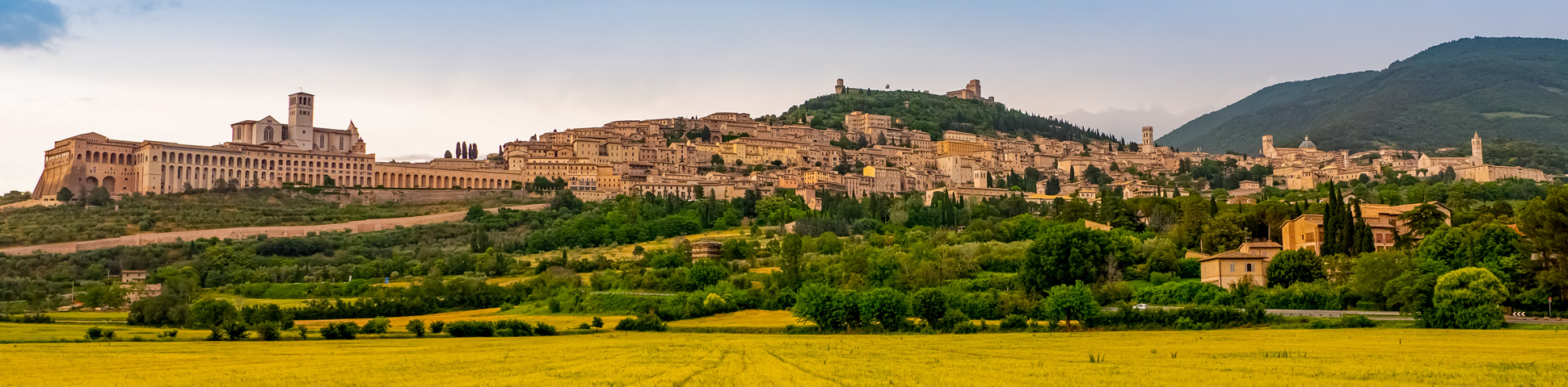 Panoramic views from St. Francis Way Assisi to Spoleto Walking Tour