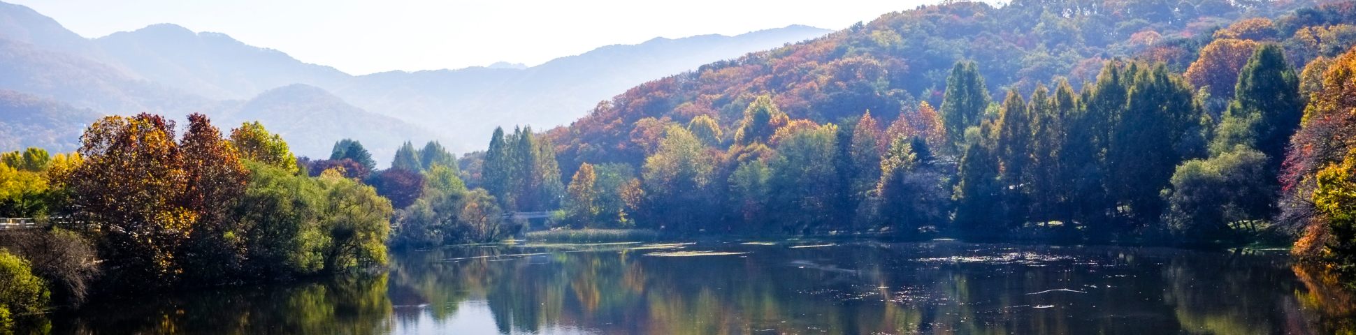 Beautiful lake in Gyeonggi-do region (South Korea)