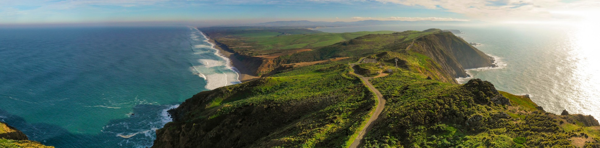 Panoramic view of Point of Reyes in California