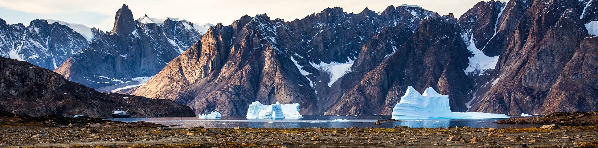 Icebergs along the coast of East Greenland