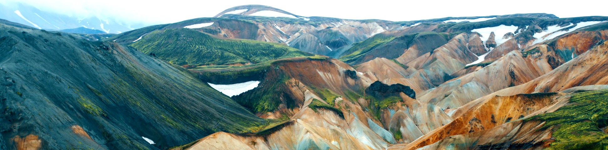 Majestic colorful mountains in South of Iceland