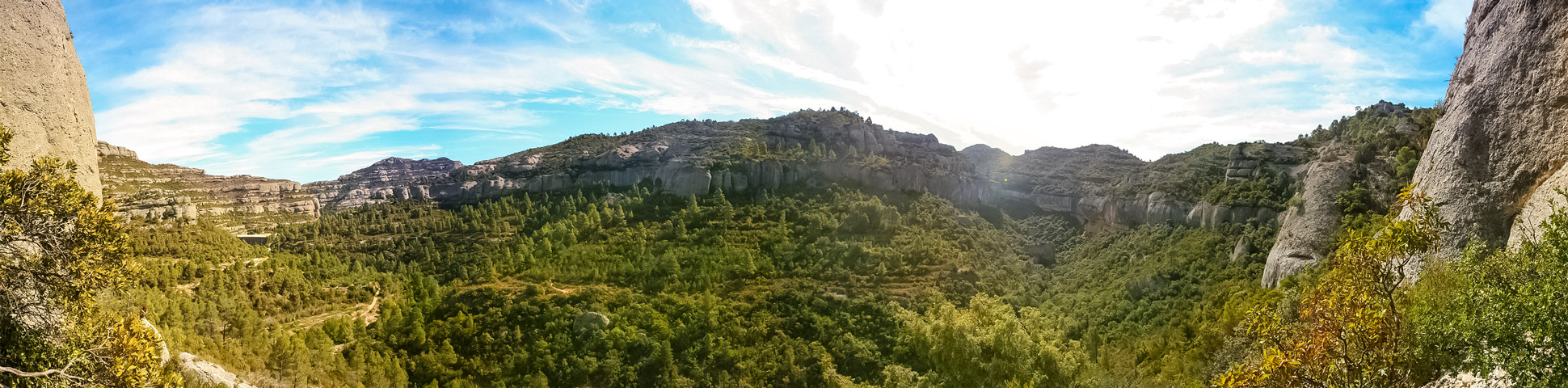 Panoramic views of Rock Climbing in Catalonia