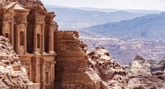 Panoramic view from Guided Dana to Petra Trek