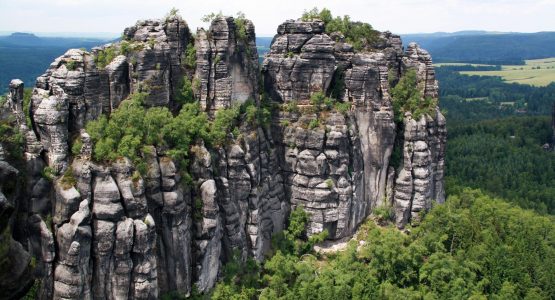 Beautiful rock formations in Saxony (Germany)