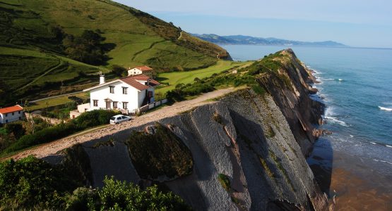 Coastal views in Basque country in Spain