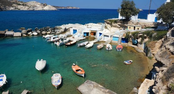Small marina in Milos (Greece)