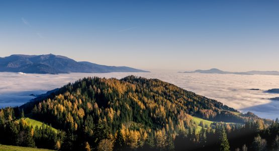 View above the clouds in Carinthia (Austria)