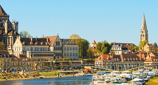 Beautiful Burgundian architecture in France