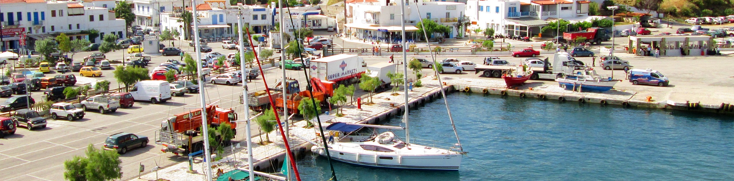 Beautiful marina in Andros