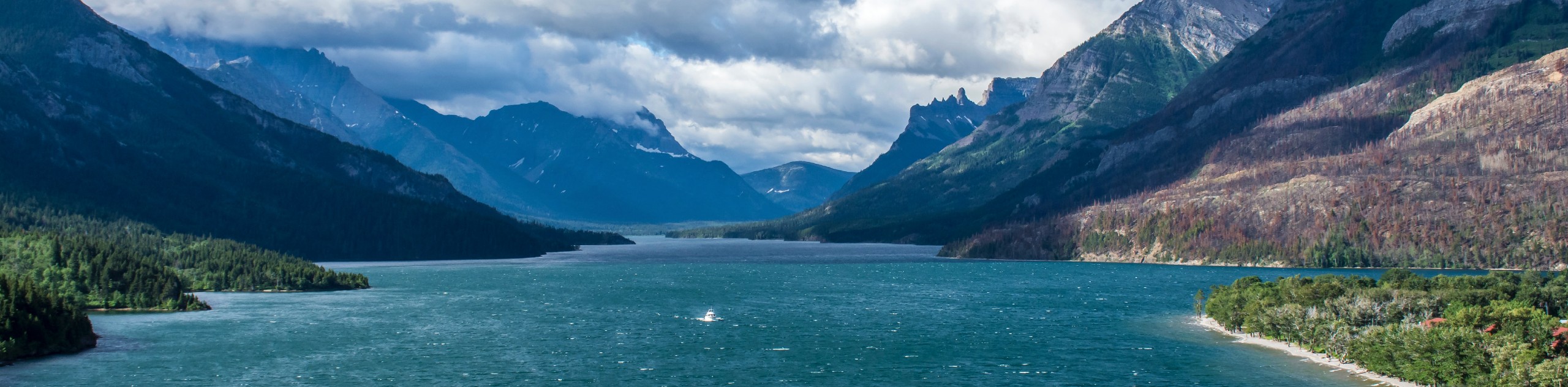 Cloudy day over Waterton Lakes