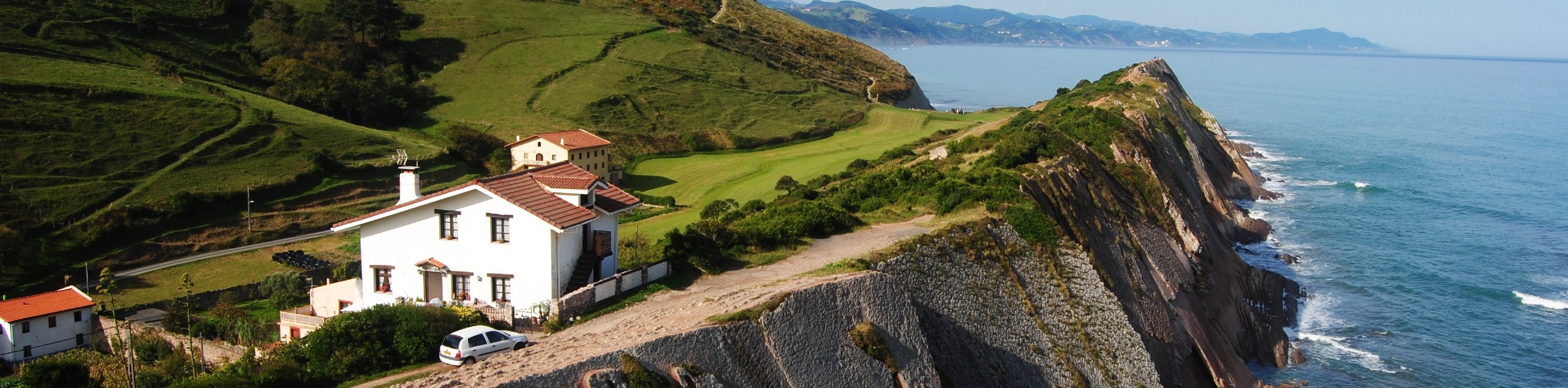 Rugged coastline at Basque country in Spain