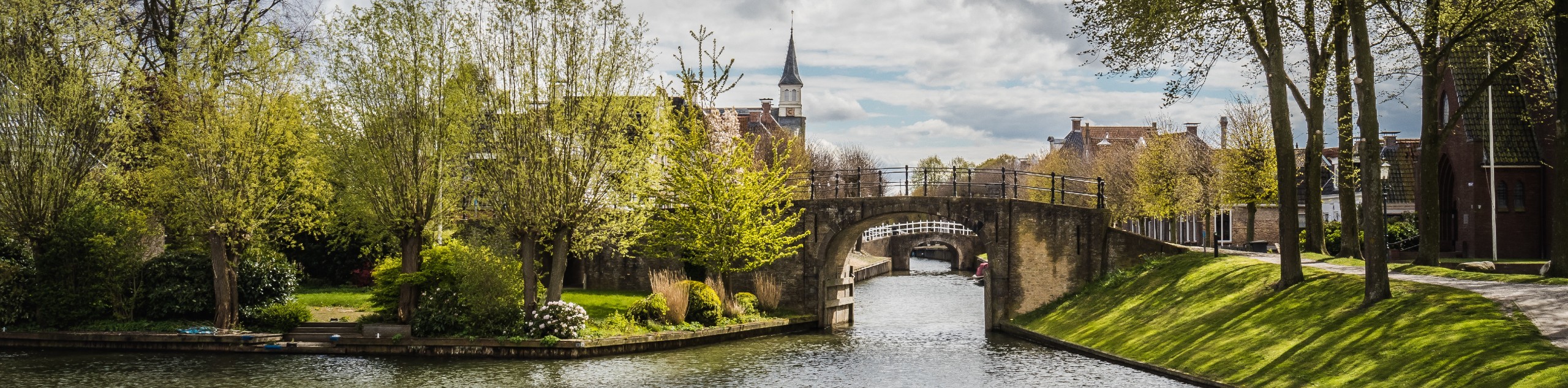 Small bridge over the channel in Friesland