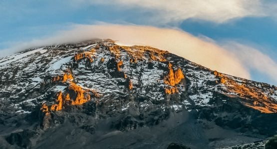 Panoramic views from Mount Kilimanjaro on Lemosho Route