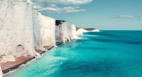 White cliffs at south England