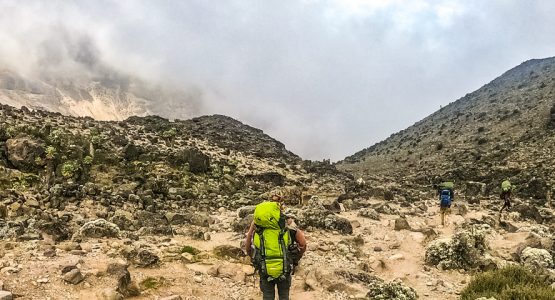 Panoramic views from Mount Kilimanjaro on Machame Route (slow)