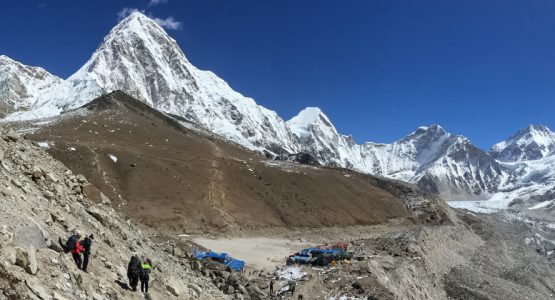 Panoramic view from Everest Base Camp Trek