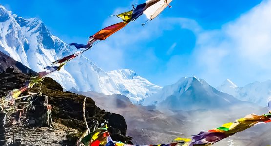 Panoramic view from Everest Luxury Lodge Trek