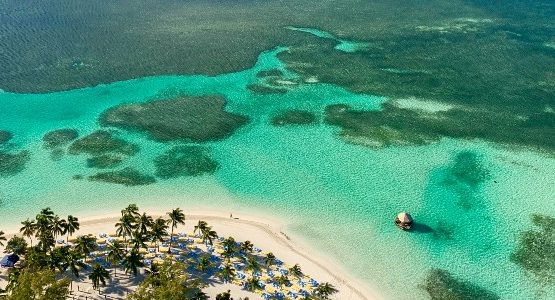 Sandy beach in tropical islad