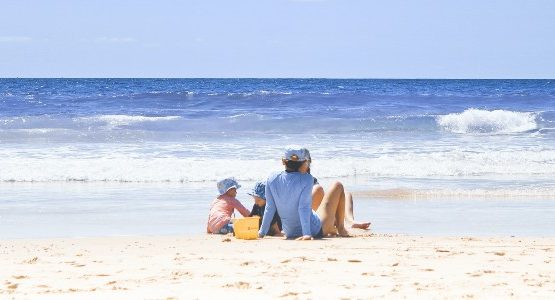 Family beach holiday