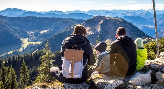 Hiking with a family