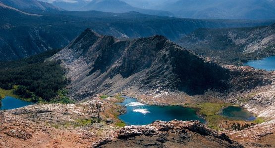 Three lakes in Sequoia National Park