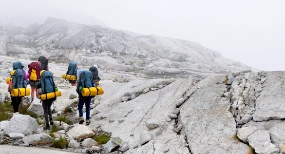 Trekking in mountain enviroment