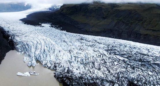 Vatnajokull Glacier in Iceland, as seen from the above