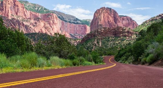 Windy road in Zion