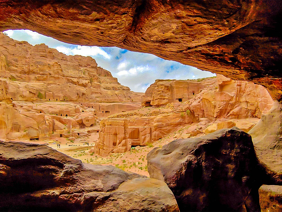 Beautiful views near Petra on Jordan Adventure Holiday tour