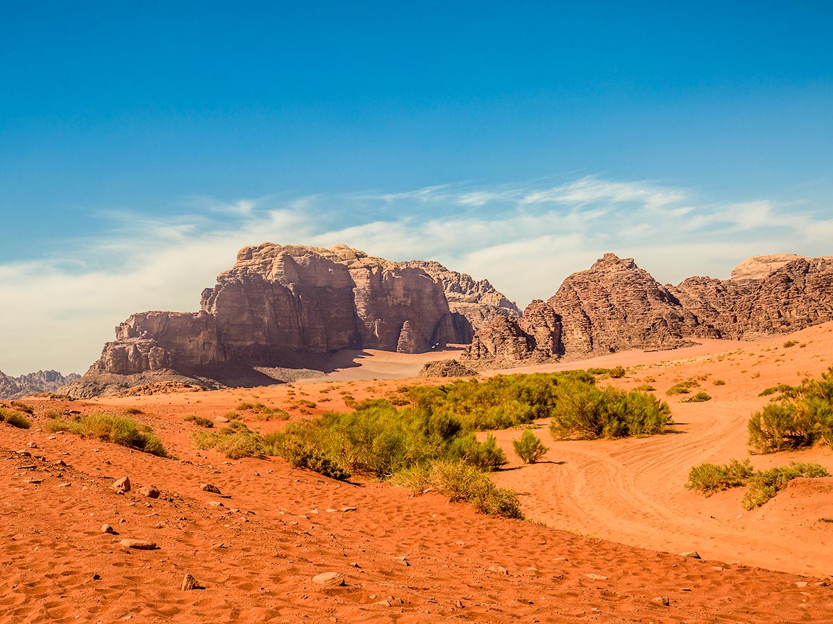 Beautiful desert views on Jordan Adventure Holiday guided tour