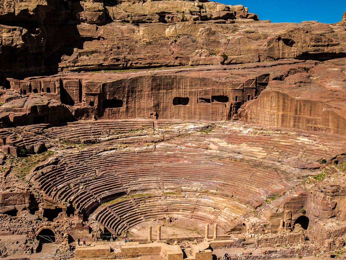 Roman Amphitheatre on Jordan Adventure Holiday guided tour