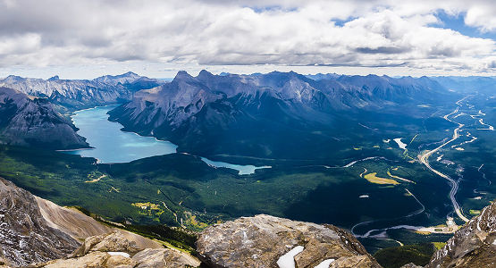 Beautiful views of Canadian Rockies on guided tour in Canada