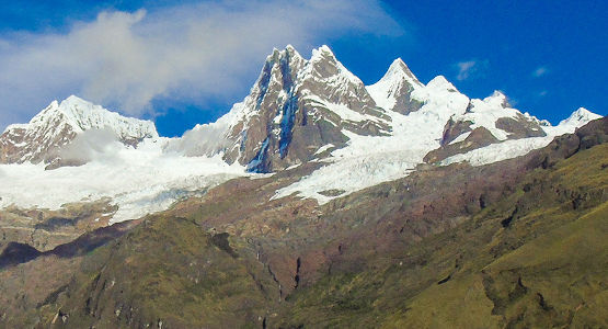 Beautiful views from trekking tour in Peruvian Andes