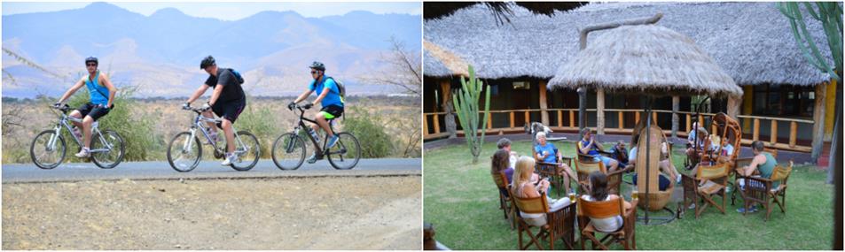 Beautiful views along the trail of guided Kilimanjaro to Ngorongoro Cycling Tour