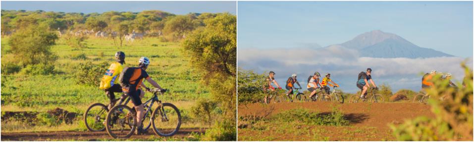 Views from guided Kilimanjaro to Ngorongoro Cycling Tour