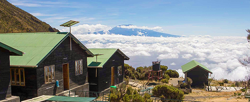 Views above the clouds on guided Mount Meru trek in Tanzania