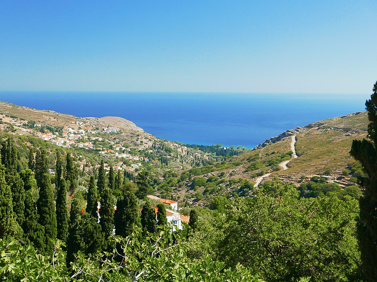 Beautiful views on Authentic Greek Islands hiking tour on Andros & Tinos