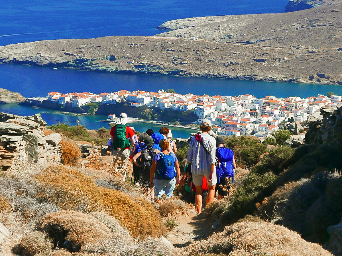 Beautiful views on Authentic Greek Islands hiking tour on Andros & Tinos