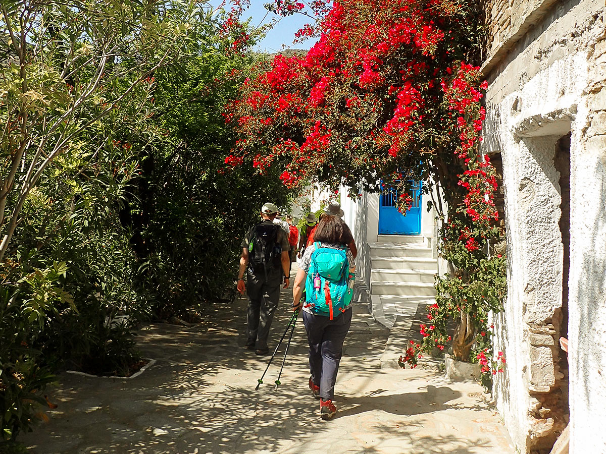 Hikers on Authentic Greek Islands hiking tour on Andros & Tinos