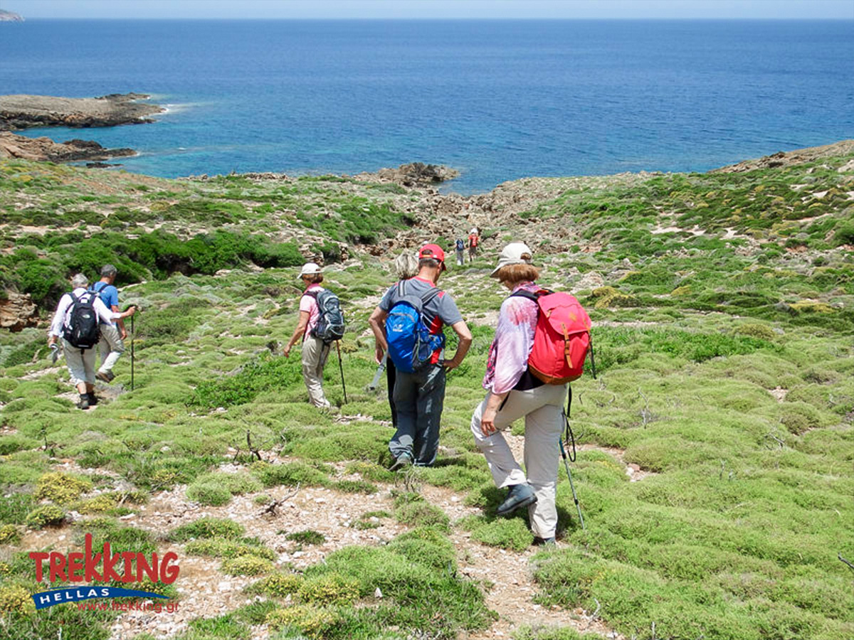 Views towards the Aegean sea on Authentic Greek Islands hiking tour on Andros & Tinos