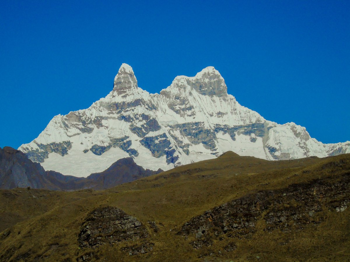 Snowy peaks on Alpamayo to Pomabamba trek in Peru