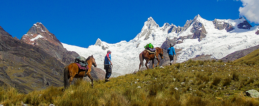 Beautiful mountain views on Alpamayo to Pomabamba trek in Peru