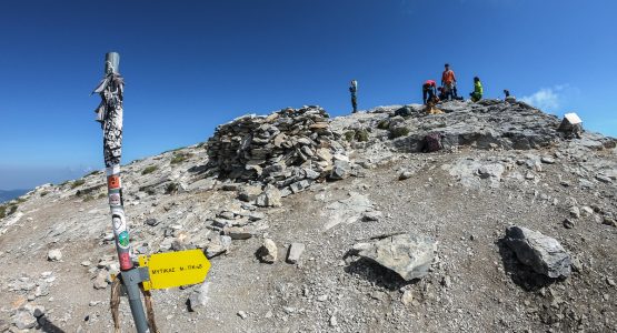 Summit of Mount Olympus on guided climb to Mount Olympus, Greece