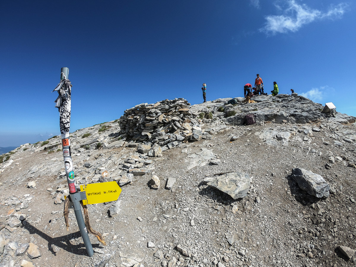 Summit of Mount Olympus on guided climb to Mount Olympus, Greece