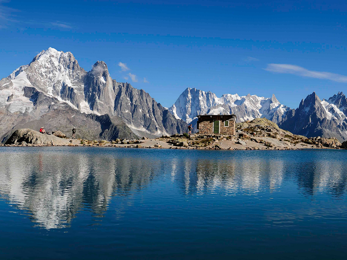 Summer views on Tour de Mont Blanc in Chamonix