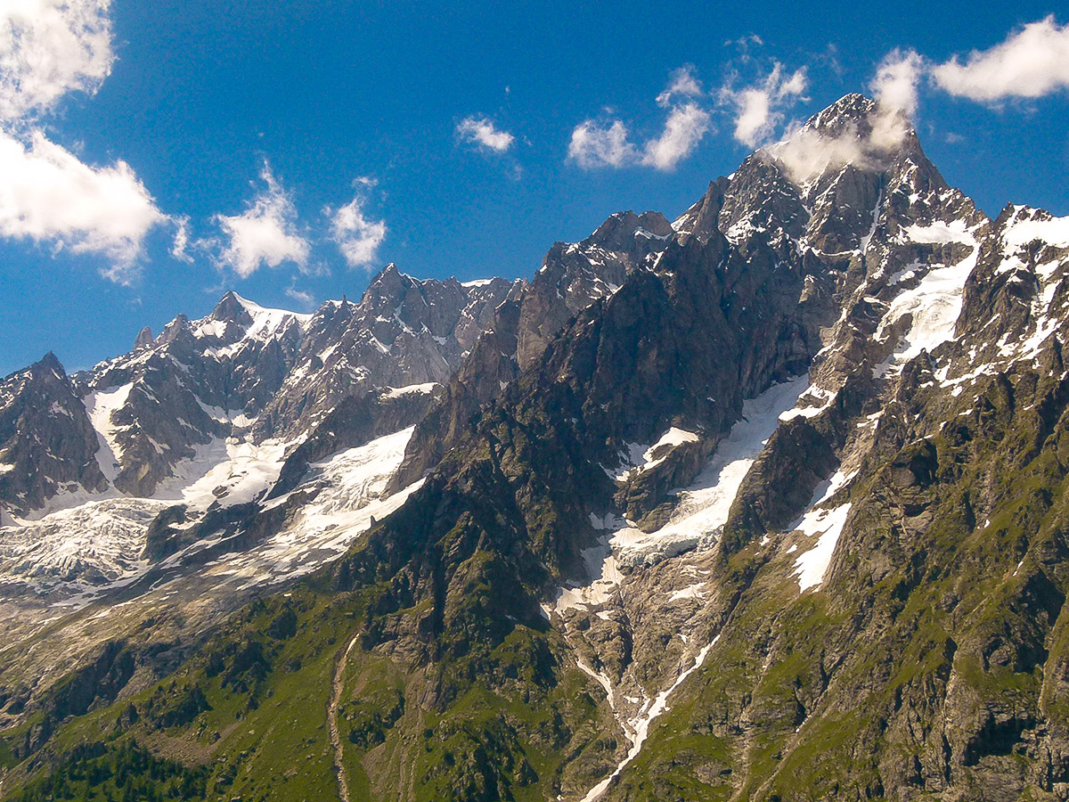 Beautiful mountain on Tour de Mont Blanc in French Alps